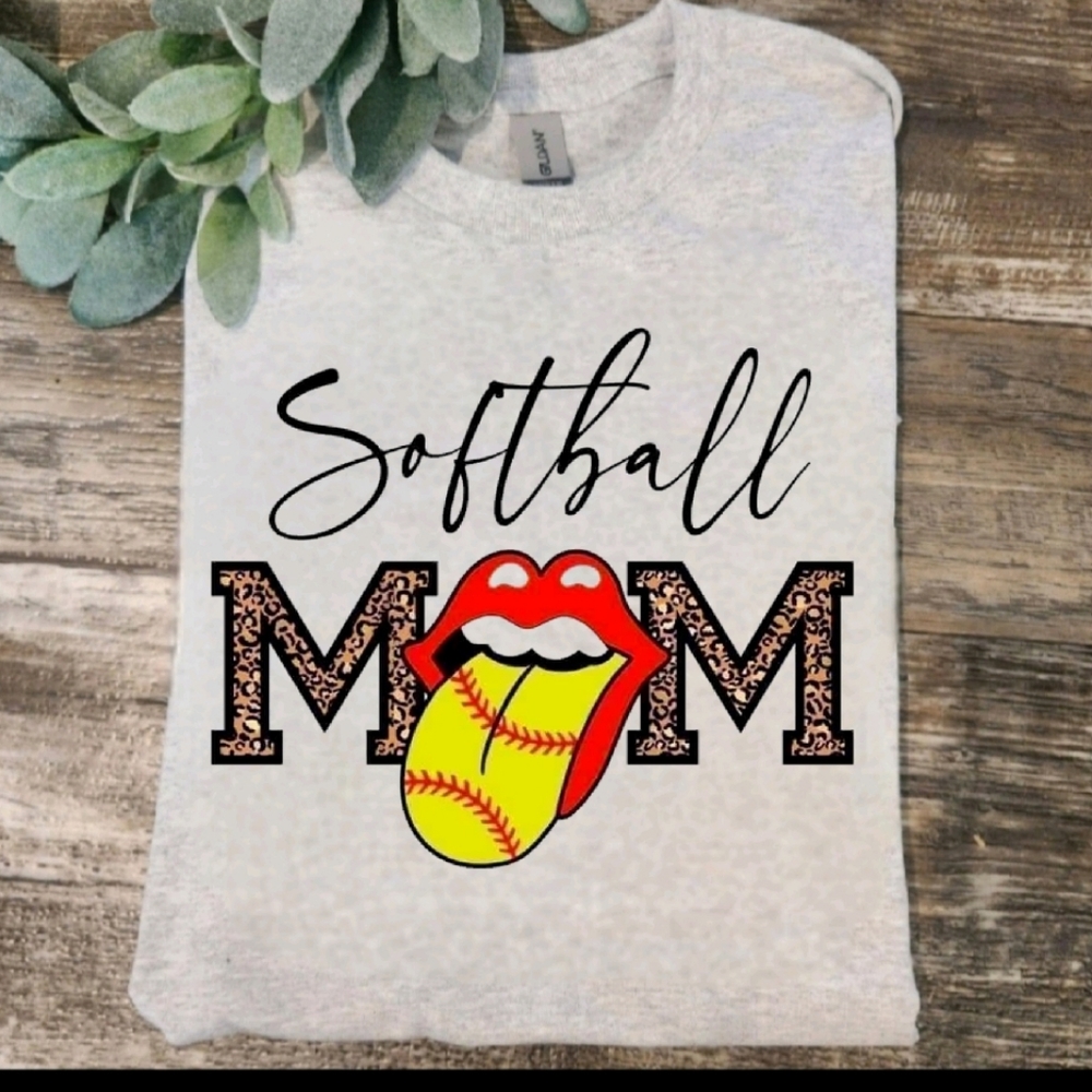 Softball mom shirt sports ball mama cute popular trending retro